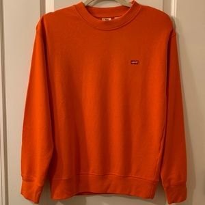 Levis Long Sleeve Sweatshirt, Orange Red XS